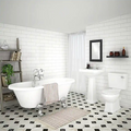 Flat White Matt 10cm x 30cm Gloss Wall Tile Wall Tile Impex 