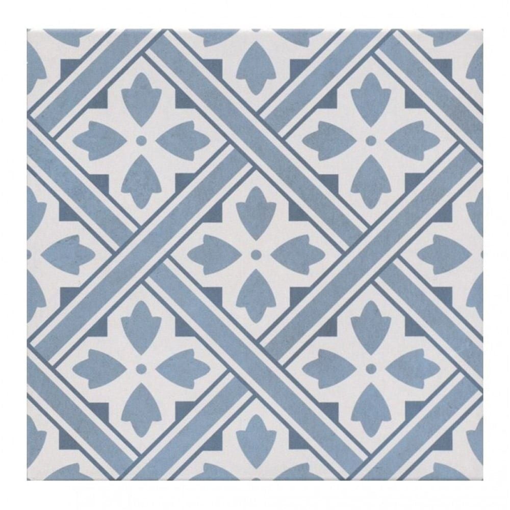 Patterned Durham Blue 33cm x 33cm Wall & Floor Tile – Crocatile